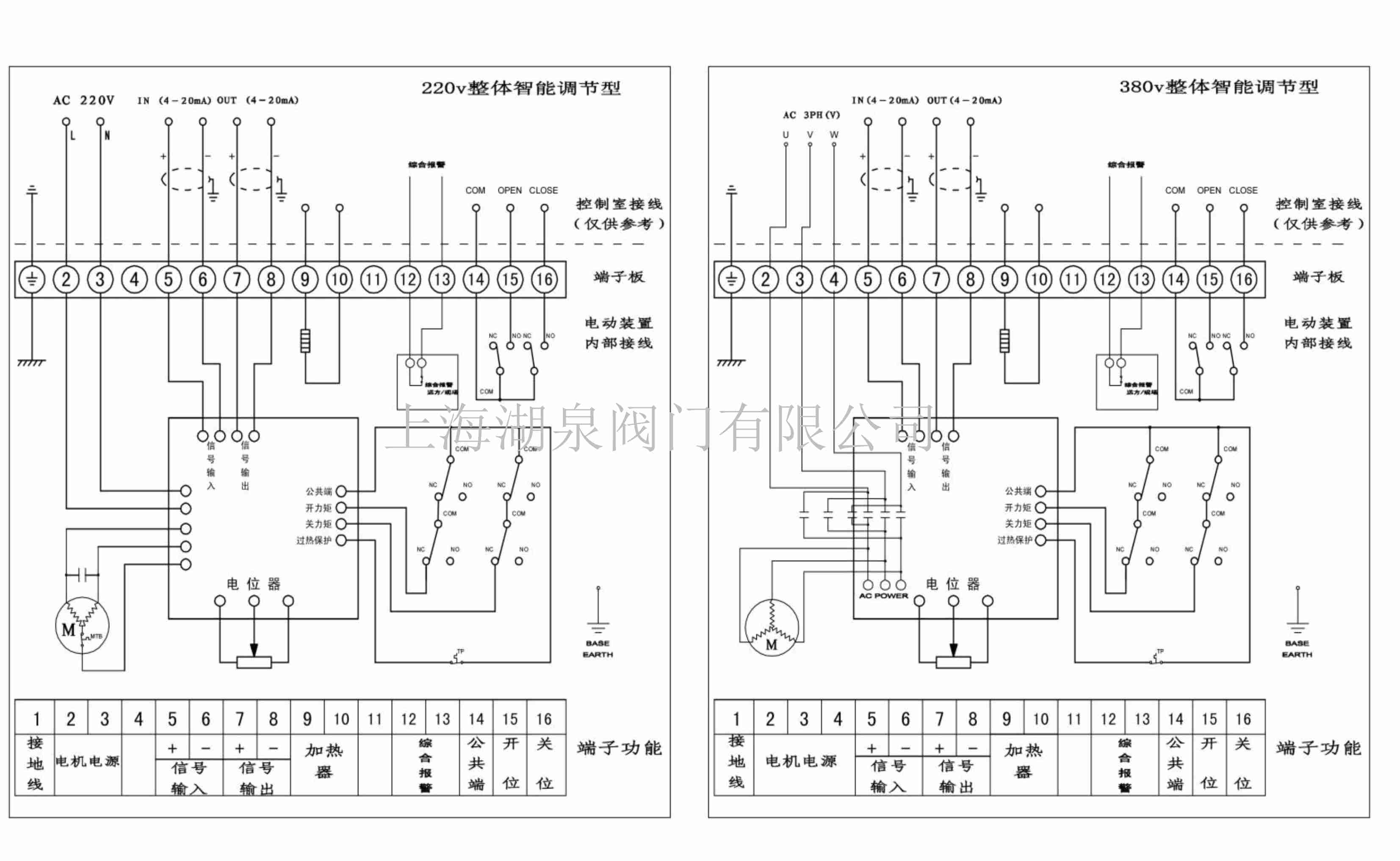 电动控制阀门接线图